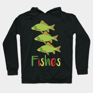 Green and Red Tropical Fish Trio Hoodie